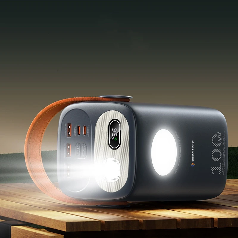 Outdoor Emergency Power Station 100W AC 5V 9V 12V 15V Storage Super Portable Power Bank For Camping With LED Lighting
